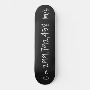Lichtgeschwindigkeit "c=299792458 m/s" Mathematik Skateboard