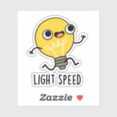 Lichtgeschwindigkeit Funny Running Bulb Puff Aufkleber (Blatt)