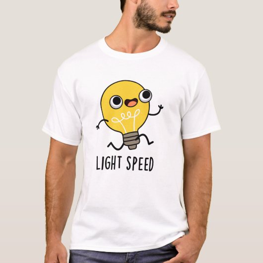 Lichtgeschwindigkeit Funny Running Bulb Puff T-Shirt (Vorderseite)