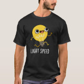 Lichtgeschwindigkeit Funny Running Bulb Pun Dark B T-Shirt (Vorderseite)