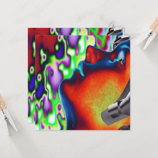 Lichtgeschwindigkeit Karte (Vorderseite/Rückseite Beispiel)