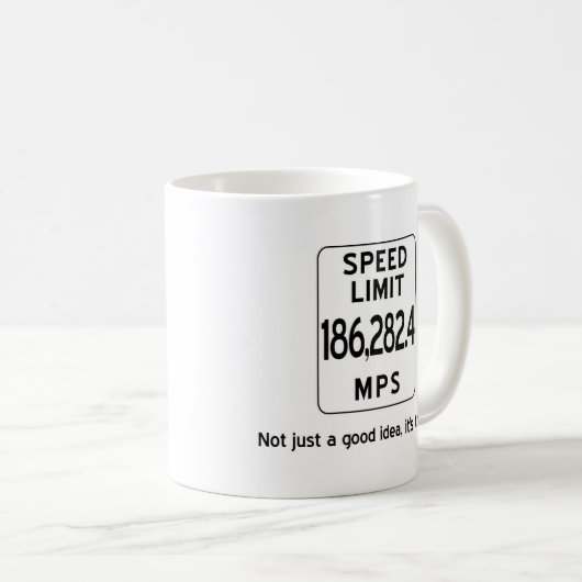 Lichtgeschwindigkeit Tasse (VorderseiteRechts)