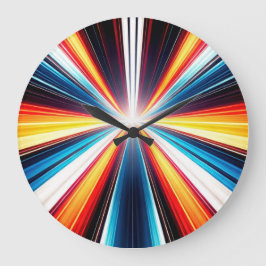 Lichtgeschwindigkeits-Streifen-Kunst Große Wanduhr