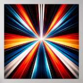Lichtgeschwindigkeits-Streifen-Kunst Poster (Vorne)