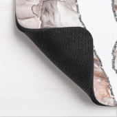 LICHTGOLDMARMOR AGATE SILVER GLITZER GLAM MOUSEPAD (Ecke)