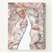 LICHTGOLDMARMOR AGATE SILVER GLITZER GLAM NOTIZBLOCK (Rückseite)