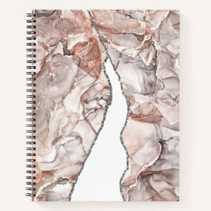 LICHTGOLDMARMOR AGATE SILVER GLITZER GLAM NOTIZBLOCK