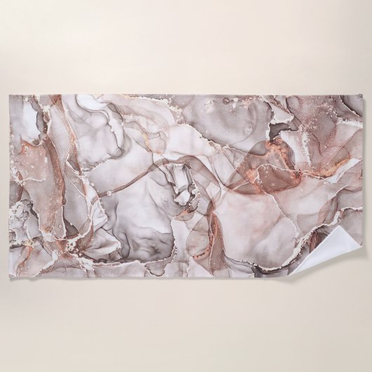LICHTGOLDMARMOR AGATE SILVER GLITZER GLAM STRANDTUCH (Vorderseite)