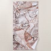 LICHTGOLDMARMOR AGATE SILVER GLITZER GLAM STRANDTUCH (Vorderseite)
