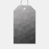 Lichtgrau geometrische Maschenöffnung Monogramm Geschenkanhänger (Rückseite)