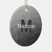 Lichtgrau geometrische Maschenöffnung Monogramm Keramik Ornament (Rechts)