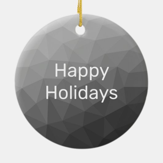 Lichtgrau geometrische Maschenöffnung Monogramm Keramik Ornament (Hinten)