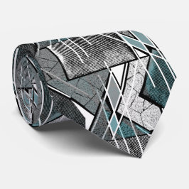 Lichtgrau geometrischer Druck Krawatte