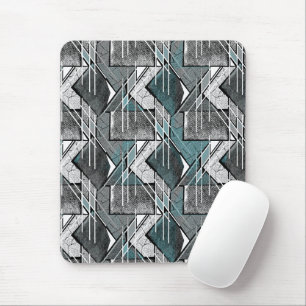 Lichtgrau geometrischer Druck. Mousepad