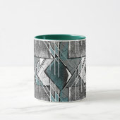 Lichtgrau geometrischer Druck. Tasse (Zentrum)