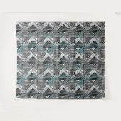 Lichtgrau geometrischer Druck. Wandteppich (Vorderseite (Horizontal))