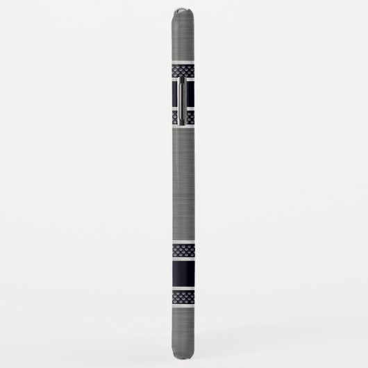 Lichtgrau geometrischer metallischer Hintergrund Case-Mate iPhone Hülle (Hinten/Rechts)