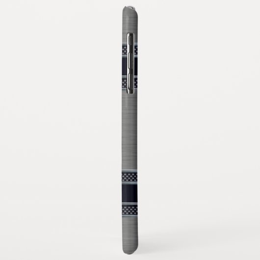 Lichtgrau geometrischer metallischer Hintergrund Case-Mate iPhone Hülle (Hinten/Links)