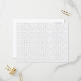 Lichtgrau geometrisches Fliesenmuster Einladungspostkarte