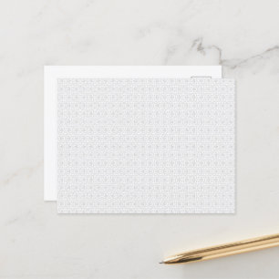 Lichtgrau geometrisches Fliesenmuster Postkarte