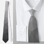 Lichtgrau geometrisches Mesh Muster Krawatte<br><div class="desc">Anzug Accessoires verbindet den Hals mit modernem geometrischem Design. Elegantes und cooles Triangle geometrisches Netz mit schwarz-weißem Gefälle für ihn.</div>