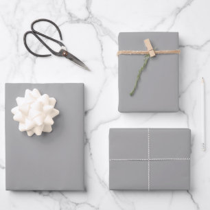 Lichtgrau Geschenkpapier Set
