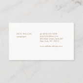 Lichtgrau Peach floral Muster Designer Visitenkarte (Rückseite)