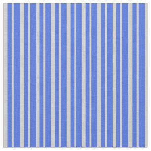 Lichtgraues und Royal Blue Stripes-Muster Stoff