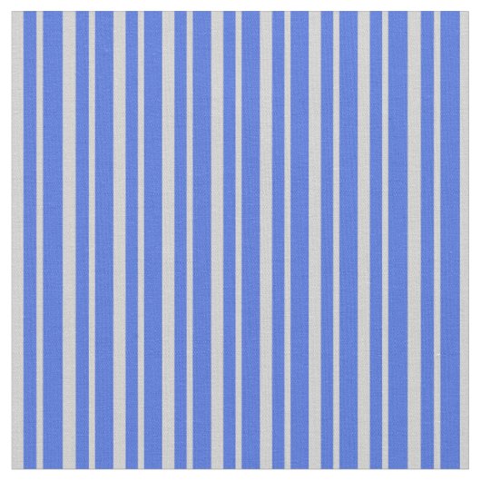 Lichtgraues und Royal Blue Stripes-Muster Stoff (Nahaufnahme)