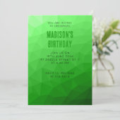 Lichtgrün geometrisches Messprofil Einladung (Stehend Vorderseite)