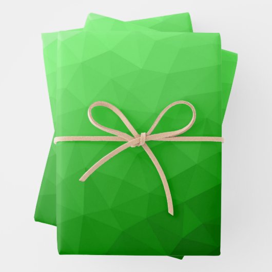 Lichtgrün geometrisches Messprofil Geschenkpapier Set (Beispiel)