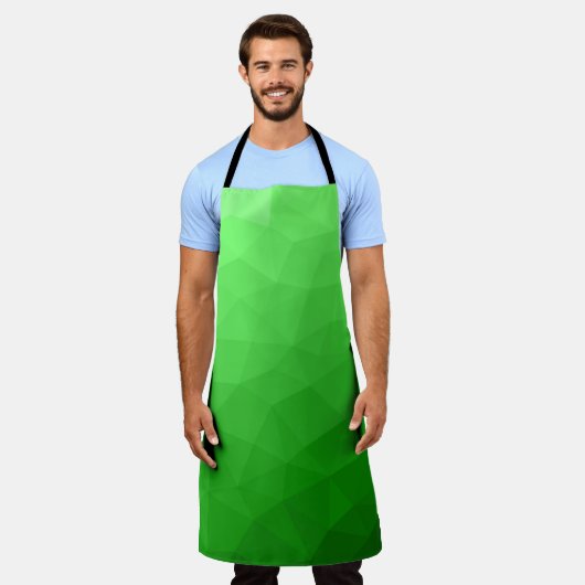 Lichtgrün geometrisches Messprofil Schürze (Getragen)