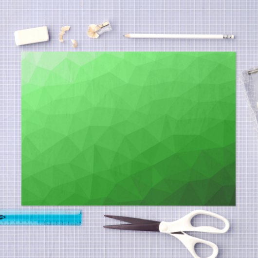 Lichtgrün geometrisches Messprofil Seidenpapier (Handwerk)