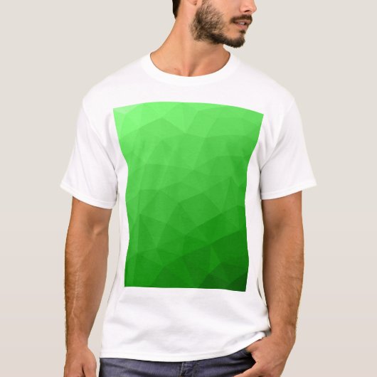 Lichtgrün geometrisches Messprofil T-Shirt (Vorderseite)