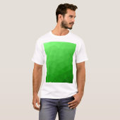 Lichtgrün geometrisches Messprofil T-Shirt (Vorne ganz)