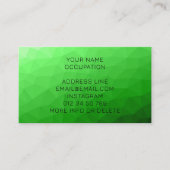 Lichtgrün geometrisches Messprofil Visitenkarte (Vorderseite)