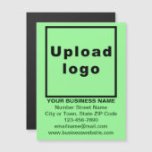 Lichtgrüne 4,25" x 5,6" Magnetic Business Card Magnetkarte (Vorne/Hinten)