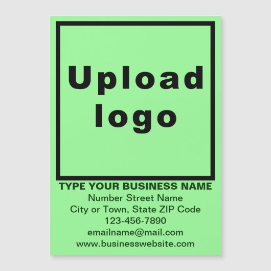 Lichtgrüne 5" x 7" Magnetkarte (Vorderseite)