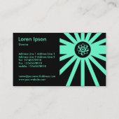 Lichtgrüne Atomstraßen Visitenkarte (Rückseite)