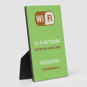 Lichtgrüne, einfache Elegante WiFi-Informationen Fotoplatte (Seite)