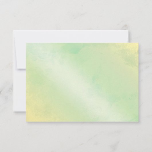 Lichtgrüner Baum Hochzeit RSVP (Rückseite)