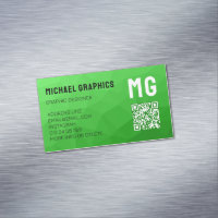 Lichtgrüner geometrischer Messmuster QR-Code