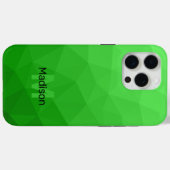 Lichtgrünes geometrisches Maschenmuster Monogram Case-Mate iPhone Hülle (Rückseite (Horizontal))