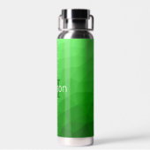 Lichtgrünes geometrisches Mesh Muster Monogramm Trinkflasche (Rückseite)