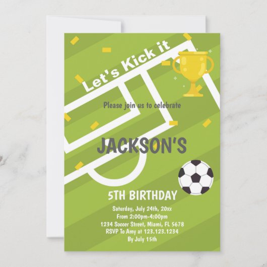 Lichtgrünes Party Einladung (Vorderseite)