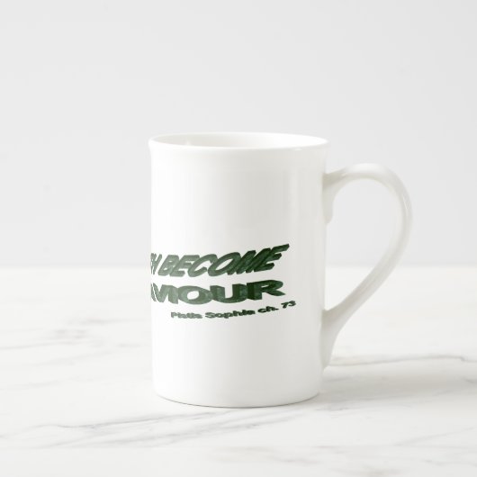 Lichthahn wird mein Retter - Grün Porzellantasse (Rechts)