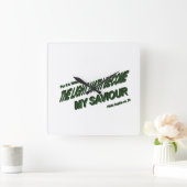 Lichthahn wird mein Retter - Grün Quadratische Wanduhr (Zuhause)