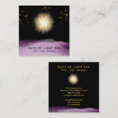 *~* Lichtheilstrahler Universale Energiestars Quadratische Visitenkarte (Vorne/Hinten)