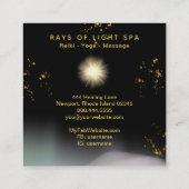 *~* Lichtheilungswellen Regenbogenenergiestars Quadratische Visitenkarte (Rückseite)