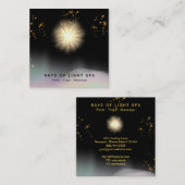 *~* Lichtheilungswellen Regenbogenenergiestars Quadratische Visitenkarte (Vorne/Hinten)